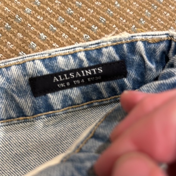Denim mini skirt size 4 all saints - Picture 2 of 2